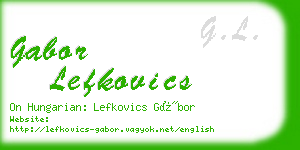 gabor lefkovics business card